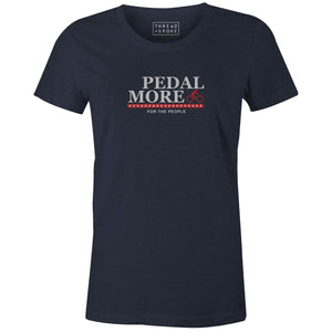 Pedal More | For the People Women'sTHREAD+SPOKE - THREAD+SPOKE | MTB APPAREL | ROAD BIKING T-SHIRTS | BICYCLE T SHIRTS |