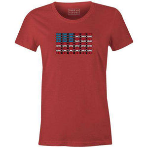 Ride, White & Blue Women'sJeremy Reiss - THREAD+SPOKE | MTB APPAREL | ROAD BIKING T-SHIRTS | BICYCLE T SHIRTS |