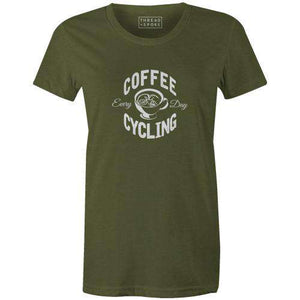 Coffee Every Day Women'sKimball Henneman - THREAD+SPOKE | MTB APPAREL | ROAD BIKING T-SHIRTS | BICYCLE T SHIRTS |
