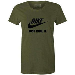 Just Ride It Women'sKimball Henneman - THREAD+SPOKE | MTB APPAREL | ROAD BIKING T-SHIRTS | BICYCLE T SHIRTS |