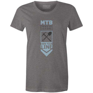 Earn Your Line Women'sThread+Spoke - THREAD+SPOKE | MTB APPAREL | ROAD BIKING T-SHIRTS | BICYCLE T SHIRTS |