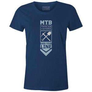 Earn Your Line Women'sThread+Spoke - THREAD+SPOKE | MTB APPAREL | ROAD BIKING T-SHIRTS | BICYCLE T SHIRTS |