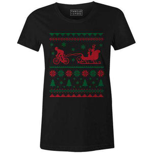 Santa's Carbon Sleight Women'sMackenzie McKinney - THREAD+SPOKE | MTB APPAREL | ROAD BIKING T-SHIRTS | BICYCLE T SHIRTS |