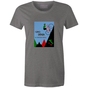 Giro D'Italia Climber Women'sPoster Bob - THREAD+SPOKE | MTB APPAREL | ROAD BIKING T-SHIRTS | BICYCLE T SHIRTS |