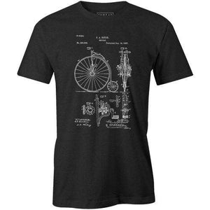 Bike Patent 1887Poster Bob - THREAD+SPOKE | MTB APPAREL | ROAD BIKING T-SHIRTS | BICYCLE T SHIRTS |