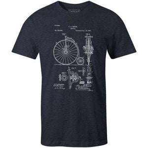 Bike Patent 1887Poster Bob - THREAD+SPOKE | MTB APPAREL | ROAD BIKING T-SHIRTS | BICYCLE T SHIRTS |