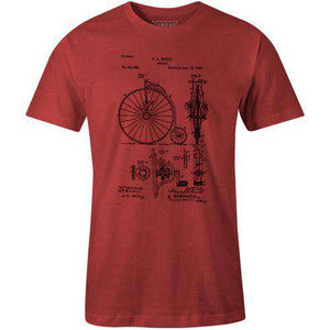 Bike Patent 1887Poster Bob - THREAD+SPOKE | MTB APPAREL | ROAD BIKING T-SHIRTS | BICYCLE T SHIRTS |