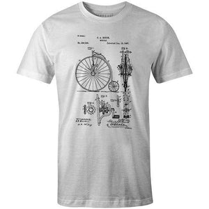 Bike Patent 1887Poster Bob - THREAD+SPOKE | MTB APPAREL | ROAD BIKING T-SHIRTS | BICYCLE T SHIRTS |