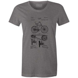 Bike Patent 1890 Women'sPoster Bob - THREAD+SPOKE | MTB APPAREL | ROAD BIKING T-SHIRTS | BICYCLE T SHIRTS |