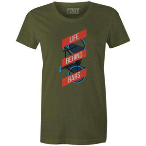 Life Behind Bars Women'sSamuel Rauert - THREAD+SPOKE | MTB APPAREL | ROAD BIKING T-SHIRTS | BICYCLE T SHIRTS |