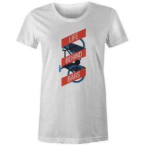Life Behind Bars Women'sSamuel Rauert - THREAD+SPOKE | MTB APPAREL | ROAD BIKING T-SHIRTS | BICYCLE T SHIRTS |
