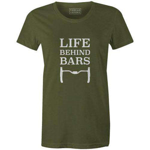 A Life Behind Bars Women'sThread+Spoke - THREAD+SPOKE | MTB APPAREL | ROAD BIKING T-SHIRTS | BICYCLE T SHIRTS |