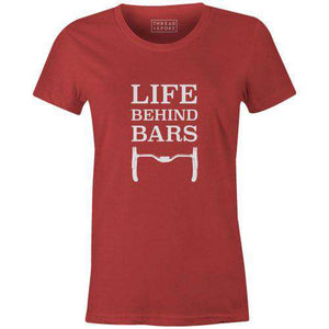 A Life Behind Bars Women'sThread+Spoke - THREAD+SPOKE | MTB APPAREL | ROAD BIKING T-SHIRTS | BICYCLE T SHIRTS |