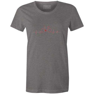 Heartbeat Bicycle Women'sThread+Spoke - THREAD+SPOKE | MTB APPAREL | ROAD BIKING T-SHIRTS | BICYCLE T SHIRTS |