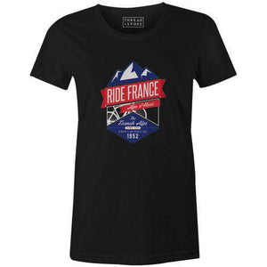 Ride France Women'sThread+Spoke - THREAD+SPOKE | MTB APPAREL | ROAD BIKING T-SHIRTS | BICYCLE T SHIRTS |