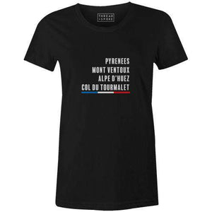 Tour Climbs Women'sThread+Spoke - THREAD+SPOKE | MTB APPAREL | ROAD BIKING T-SHIRTS | BICYCLE T SHIRTS |