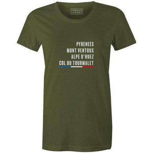 Tour Climbs Women'sThread+Spoke - THREAD+SPOKE | MTB APPAREL | ROAD BIKING T-SHIRTS | BICYCLE T SHIRTS |