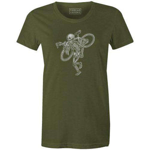 Skeleton CX Women'sThread+Spoke - THREAD+SPOKE | MTB APPAREL | ROAD BIKING T-SHIRTS | BICYCLE T SHIRTS |
