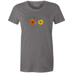 Flower Power Women'sThread+Spoke - THREAD+SPOKE | MTB APPAREL | ROAD BIKING T-SHIRTS | BICYCLE T SHIRTS |