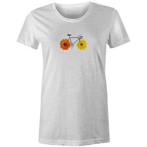 Flower Power Women'sThread+Spoke - THREAD+SPOKE | MTB APPAREL | ROAD BIKING T-SHIRTS | BICYCLE T SHIRTS |