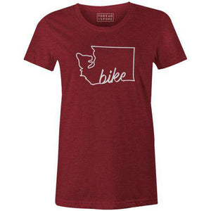Bike Washington Women'sThread+Spoke - THREAD+SPOKE | MTB APPAREL | ROAD BIKING T-SHIRTS | BICYCLE T SHIRTS |
