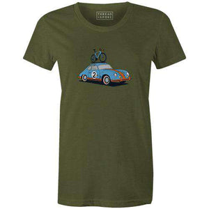 Bike Porsche Women'sThread+Spoke - THREAD+SPOKE | MTB APPAREL | ROAD BIKING T-SHIRTS | BICYCLE T SHIRTS |