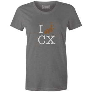 I Love CX Women'sThread+Spoke - THREAD+SPOKE | MTB APPAREL | ROAD BIKING T-SHIRTS | BICYCLE T SHIRTS |