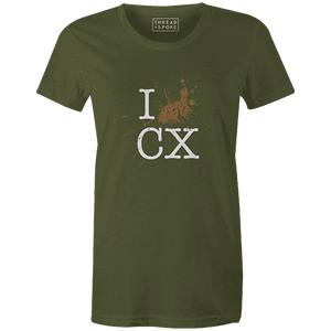 I Love CX Women'sThread+Spoke - THREAD+SPOKE | MTB APPAREL | ROAD BIKING T-SHIRTS | BICYCLE T SHIRTS |