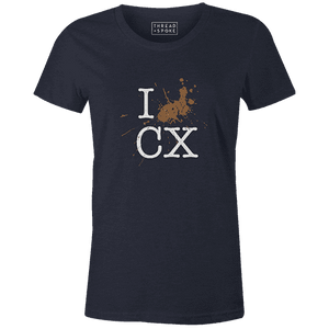 I Love CX Women'sThread+Spoke - THREAD+SPOKE | MTB APPAREL | ROAD BIKING T-SHIRTS | BICYCLE T SHIRTS |