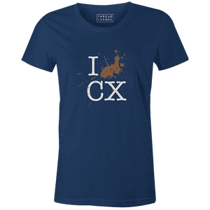 I Love CX Women'sThread+Spoke - THREAD+SPOKE | MTB APPAREL | ROAD BIKING T-SHIRTS | BICYCLE T SHIRTS |