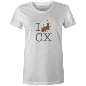 I Love CX Women'sThread+Spoke - THREAD+SPOKE | MTB APPAREL | ROAD BIKING T-SHIRTS | BICYCLE T SHIRTS |
