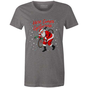 Here Comes Cyclocross Women'sThread+Spoke - THREAD+SPOKE | MTB APPAREL | ROAD BIKING T-SHIRTS | BICYCLE T SHIRTS |