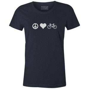 Peace Love Bicycles Women'sThread+Spoke - THREAD+SPOKE | MTB APPAREL | ROAD BIKING T-SHIRTS | BICYCLE T SHIRTS |