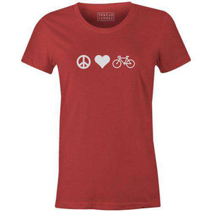 Peace Love Bicycles Women'sThread+Spoke - THREAD+SPOKE | MTB APPAREL | ROAD BIKING T-SHIRTS | BICYCLE T SHIRTS |