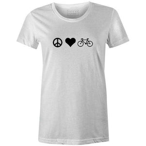 Peace Love Bicycles Women'sThread+Spoke - THREAD+SPOKE | MTB APPAREL | ROAD BIKING T-SHIRTS | BICYCLE T SHIRTS |