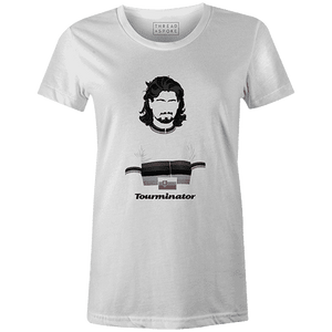 Tourminator Women'sBICI - THREAD+SPOKE | MTB APPAREL | ROAD BIKING T-SHIRTS | BICYCLE T SHIRTS |