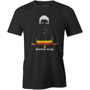 Golden GregBICI - THREAD+SPOKE | MTB APPAREL | ROAD BIKING T-SHIRTS | BICYCLE T SHIRTS |