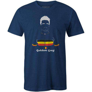 Golden GregBICI - THREAD+SPOKE | MTB APPAREL | ROAD BIKING T-SHIRTS | BICYCLE T SHIRTS |