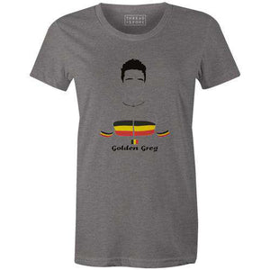 Golden Greg Women'sBICI - THREAD+SPOKE | MTB APPAREL | ROAD BIKING T-SHIRTS | BICYCLE T SHIRTS |