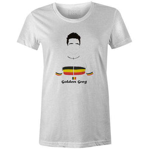 Golden Greg Women'sBICI - THREAD+SPOKE | MTB APPAREL | ROAD BIKING T-SHIRTS | BICYCLE T SHIRTS |