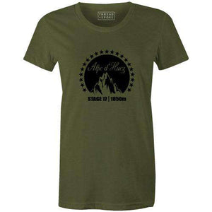 Alpe d'Huez Women'sKimball Henneman - THREAD+SPOKE | MTB APPAREL | ROAD BIKING T-SHIRTS | BICYCLE T SHIRTS |
