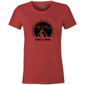 Alpe d'Huez Women'sKimball Henneman - THREAD+SPOKE | MTB APPAREL | ROAD BIKING T-SHIRTS | BICYCLE T SHIRTS |