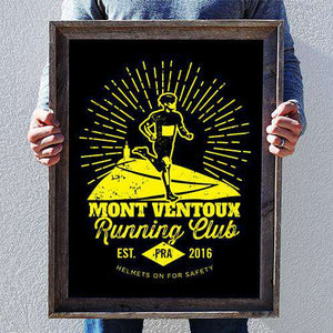 Mont Ventoux Running Club PosterThread+Spoke - THREAD+SPOKE | MTB APPAREL | ROAD BIKING T-SHIRTS | BICYCLE T SHIRTS |