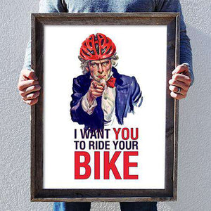 I Want You To Ride Your Bike PosterThread+Spoke - THREAD+SPOKE | MTB APPAREL | ROAD BIKING T-SHIRTS | BICYCLE T SHIRTS |