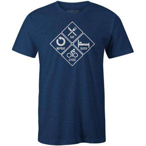 Eat, Sleep, Cycle, RepeatThread+Spoke - THREAD+SPOKE | MTB APPAREL | ROAD BIKING T-SHIRTS | BICYCLE T SHIRTS |