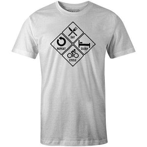 Eat, Sleep, Cycle, RepeatThread+Spoke - THREAD+SPOKE | MTB APPAREL | ROAD BIKING T-SHIRTS | BICYCLE T SHIRTS |