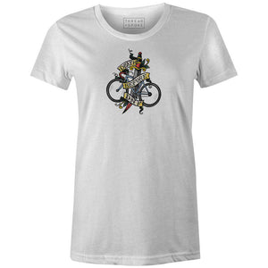 Death Before DNF Women'sThread+Spoke - THREAD+SPOKE | MTB APPAREL | ROAD BIKING T-SHIRTS | BICYCLE T SHIRTS |