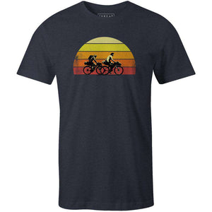 Riding Into the SunsetThread+Spoke - THREAD+SPOKE | MTB APPAREL | ROAD BIKING T-SHIRTS | BICYCLE T SHIRTS |