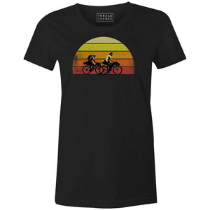 Riding Into the Sunset Women'sThread+Spoke - THREAD+SPOKE | MTB APPAREL | ROAD BIKING T-SHIRTS | BICYCLE T SHIRTS |