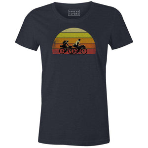 Riding Into the Sunset Women'sThread+Spoke - THREAD+SPOKE | MTB APPAREL | ROAD BIKING T-SHIRTS | BICYCLE T SHIRTS |